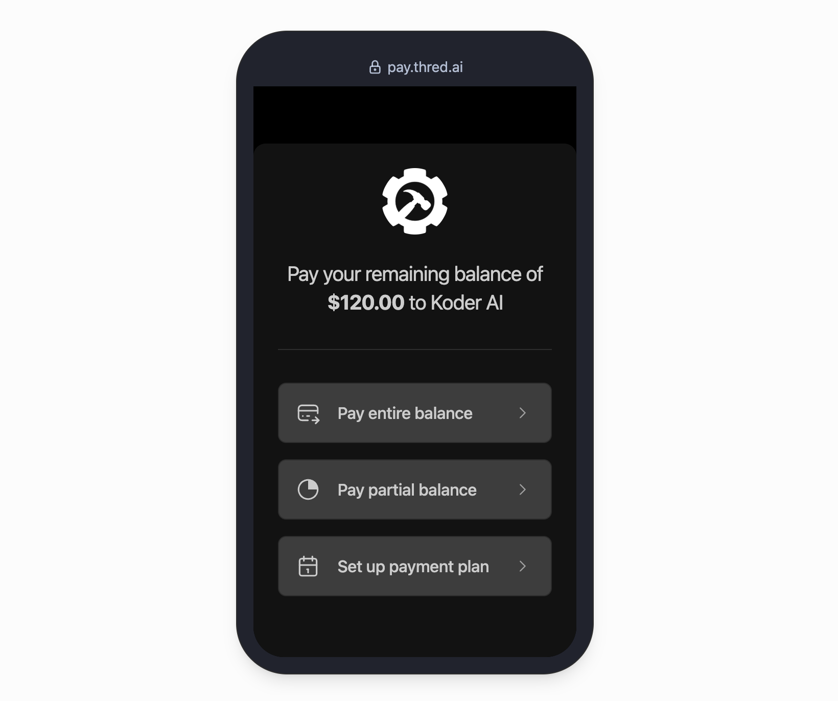 Custom payment portals